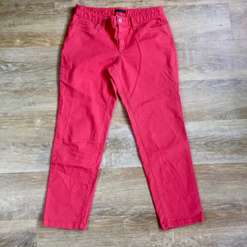 Lands' End  Salmon Pink Classic Fit Jeans sz 8